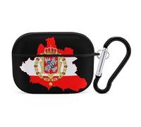 Flag Map of Polish Lithuanian Commonwealth Headphone & Earphone Cases Compatible with Airpod Pro Scratch-Resistant PC Protective Cover with Keychain Black-style-38