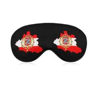 Flag Map of Polish Lithuanian Commonwealth Lightweight Sleep Masks Funny Blocking Eye Mask for Sleeping with Adjustable Strap