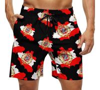 Flag Map of Polish Lithuanian Commonwealth Men's Swim Shorts & Trunks Leisure Beach Board Quick Dry Beachwear
