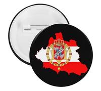 Flag Map of Polish Lithuanian Commonwealth Novelty Buttons & Pins Lightweight Tinplate Lapel Badges Brooches Jewelry Gifts