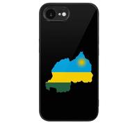 Flag Map of Rwanda Cell Phone Basic Cases Slim Glass Case Cover Compatible with iPhone 16/16 Plus/16 Pro/16 Pro Max/16 E
