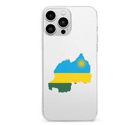 Flag Map of Rwanda Cell Phone Basic Cases TPU Soft Cover Shockproof Slim Phone Case Compatible with iPhone 13 Mini/13/13 Pro/13 Pro Max
