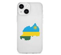 Flag Map of Rwanda Cell Phone Basic Cases TPU Soft Cover Shockproof Slim Phone Case Compatible with iPhone 13 Mini/13/13 Pro/13 Pro Max