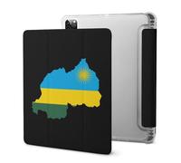 Flag Map of Rwanda Slim Tablet Cases Compatible with iPad Series With Pencil Holder Protective Cover Compatible with IPAD Pro 2020 （11in）