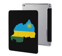 Flag Map of Rwanda Slim Tablet Cases Compatible with iPad Series With Pencil Holder Protective Cover Compatible with IPAD 2017/2018/Air1/Air2 (9.7in)
