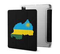 Flag Map of Rwanda Slim Tablet Cases Compatible with iPad Series With Pencil Holder Protective Cover Compatible with IPAD Pro 2021 （11in）