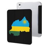 Flag Map of Rwanda Slim Tablet Cases Compatible with iPad Series With Pencil Holder Protective Cover Compatible with IPAD 10代 (10.9in)