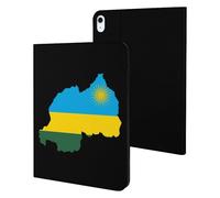 Flag Map of Rwanda Slim Tablet Cases Compatible with iPad Series Without Pencil Holder Protective Cover Compatible with ipad Air5/air4 (10.9in) /ipad Pro 2018(11in)