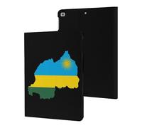 Flag Map of Rwanda Slim Tablet Cases Compatible with iPad Series Without Pencil Holder Protective Cover Compatible with ipad 2017/2018/Air1/Air2 (9.7in)