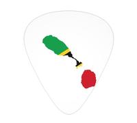 Flag Map Of Saint Kitts Nevis Guitar Picks Plectrums For Guitar Bass 12 Pack
