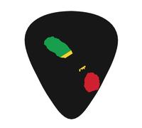 Flag Map Of Saint Kitts Nevis Guitar Picks Plectrums For Guitar Bass 12 Pack