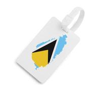 Flag,Map of Saint Lucia Travel Luggage Tags for Suitcases Baggage Handbag Label