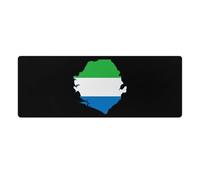 Flag Map of Sierra Leone Gaming Mouse Pad Large Desk Mat Rubber Base Computer Mousepad for Office Home Game