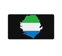 Flag Map of Sierra Leone Gaming Mouse Pad Large Desk Mat Rubber Base Computer Mousepad for Office Home Game