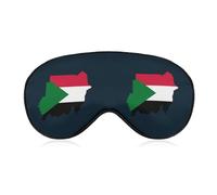 Flag Map of Sudan Lightweight Sleep Masks Funny Blocking Eye Mask for Sleeping with Adjustable Strap
