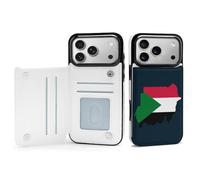 Flag Map of Sudan Mobile Phone Flip Cases Compatible with iPhone 17/17 Air/17 Pro/17 Pro Max Anti-Scratch Covers