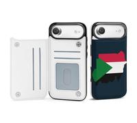 Flag Map of Sudan Mobile Phone Flip Cases Compatible with iPhone 17/17 Air/17 Pro/17 Pro Max Anti-Scratch Covers
