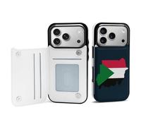Flag Map of Sudan Mobile Phone Flip Cases Compatible with iPhone 17/17 Air/17 Pro/17 Pro Max Anti-Scratch Covers