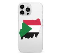 Flag Map of Sudan TPU Mobile Phone Basic Cases Compatible with iPhone 13 Mini/13/13 Pro/13 Pro Max Anti-Scratch Covers