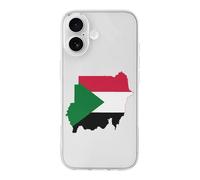 Flag Map of Sudan TPU Mobile Phone Basic Cases Compatible with iPhone 17/17 Air/17 Pro/17 Pro Max Anti-Scratch Covers