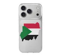 Flag Map of Sudan TPU Mobile Phone Basic Cases Compatible with iPhone 17/17 Air/17 Pro/17 Pro Max Anti-Scratch Covers