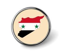 Flag Map of Syria Round Brooch Pins Badge Printed Button Tie Lapel Backpack Pin Decoration for Women Men
