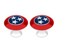 Flag Map of Tennessee Funny Cabinet Knobs 2 Pack Round Drawer Dresser Pulls Door Handles Knobs for Door Wardrobe