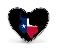 Flag Map of Texas Brooch Pins Heart Badge Button Tie Lapel Backpack Pin Decoration for Women Men