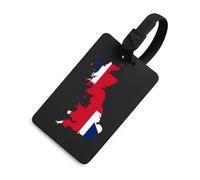 Flag Map of The Kingdom of Great Britain Funny Luggage Tags for Suitcases Colorful Name ID Card Labels Travel Accessory