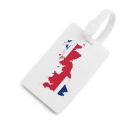 Flag Map of The Kingdom of Great Britain Funny Luggage Tags for Suitcases Colorful Name ID Card Labels Travel Accessory