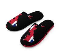 Flag Map of The Kingdom of Great Britain Soft Cotton Slippers for Men Non-Slip Breathable House Slippers Indoor Outdoor