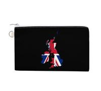 Flag Map of The United Kingdom Coin Purse Small Wallets with Zippered Key Ring Cute Wallet