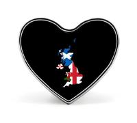 Flag Map of The United Kingdom Custom Brooch Pin Heart Lapel Pins Tie Suit Dress Accessories for Men Women Wedding Birthday