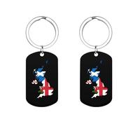 Flag Map of The United Kingdom Custom Keychains for Men Women Funny Key Chain Accessory Backpack Purse Bag Charms Gifts