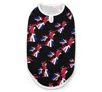 Flag Map of The United Kingdom Funny Dog Shirts Sleeveless Pet Tank Top Comfort Pets Clothes Vest for Small Medium Dogs Cat 2XL