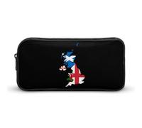 Flag Map of The United Kingdom Funny Pen Case Pencil High Capacity Pouch Stationery Bag Makeup Cosmetic Organizer For Men Women