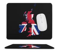 Flag Map of The United Kingdom Mouse Pad with Stitched Edges Non-Slip Waterproof Mousepads for Laptop Games Desktop