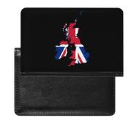 Flag Map of The United Kingdom Passport Holder Cover Wallet with ID Card Slot Slim Travel RFID Blocking Case Protector Essentials for Women Men