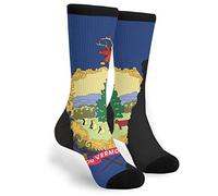 Flag Map Of Vermont Men Women Warmer Sock Super Soft Athletic Crew Sock Breathable Walking Socks For Outdoor Running Climbing