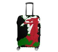Flag Map of Wales Luggage Cover Travel Suitcase Protector Anti-Scratch Suitcase Cover XL
