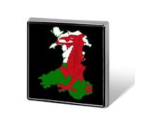 Flag Map of Wales Printed Brooch Pins Badge Button Tie Lapel Backpack Pin Decoration for Women Men