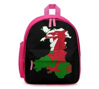Flag Map of Wales Small Travel Backpack for Laptop Casual Daypack Lightweight Bag for Camping Work