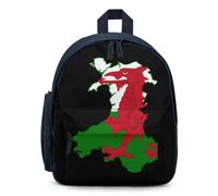 Flag Map of Wales Small Travel Backpack for Laptop Casual Daypack Lightweight Bag for Camping Work
