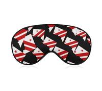 Flag Map of Washington DC Sleep Eye Mask Sleeping Light Blocking Cover Night Blindfold for Travel Nap
