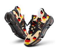 Flag Map of West Germany Men's Running Shoes Walking Sneakers for Women Athletic Lightweight Breathable Shoes
