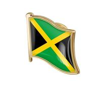 Flag Metal Pin Badges Jamaica,Metal Enamel Chest Badge,Jamaica Flag Friendship National Flag Pin,Fashion Jewelry Decorations(1Pcs)