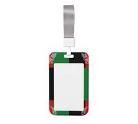 Flag of Afghanistan Id Badge Holder with Detachable Neck Strap, Waterproof Vertical Name Card Holders, for Nurse Students Teachers Staff