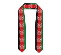 Flag of Afghanistan Premium Quality Graduation Stole Colorful Stole for Adult Length 72", Flattened, One size