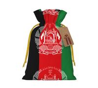Flag of Afghanistan print Christmas Bag - Premium Holiday packet, Festive Xmas Packaging with Joyful Designs