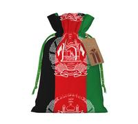 Flag of Afghanistan print Christmas Bag - Premium Holiday packet, Festive Xmas Packaging with Joyful Designs
